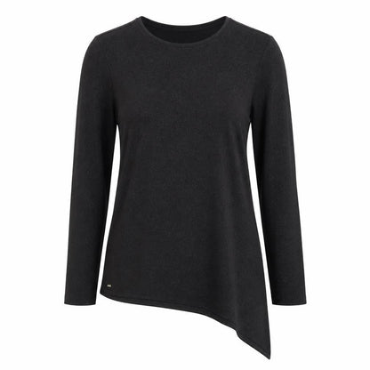 Womens UK Size 8 Ted Baker Black Asymmetrical T-Shirt