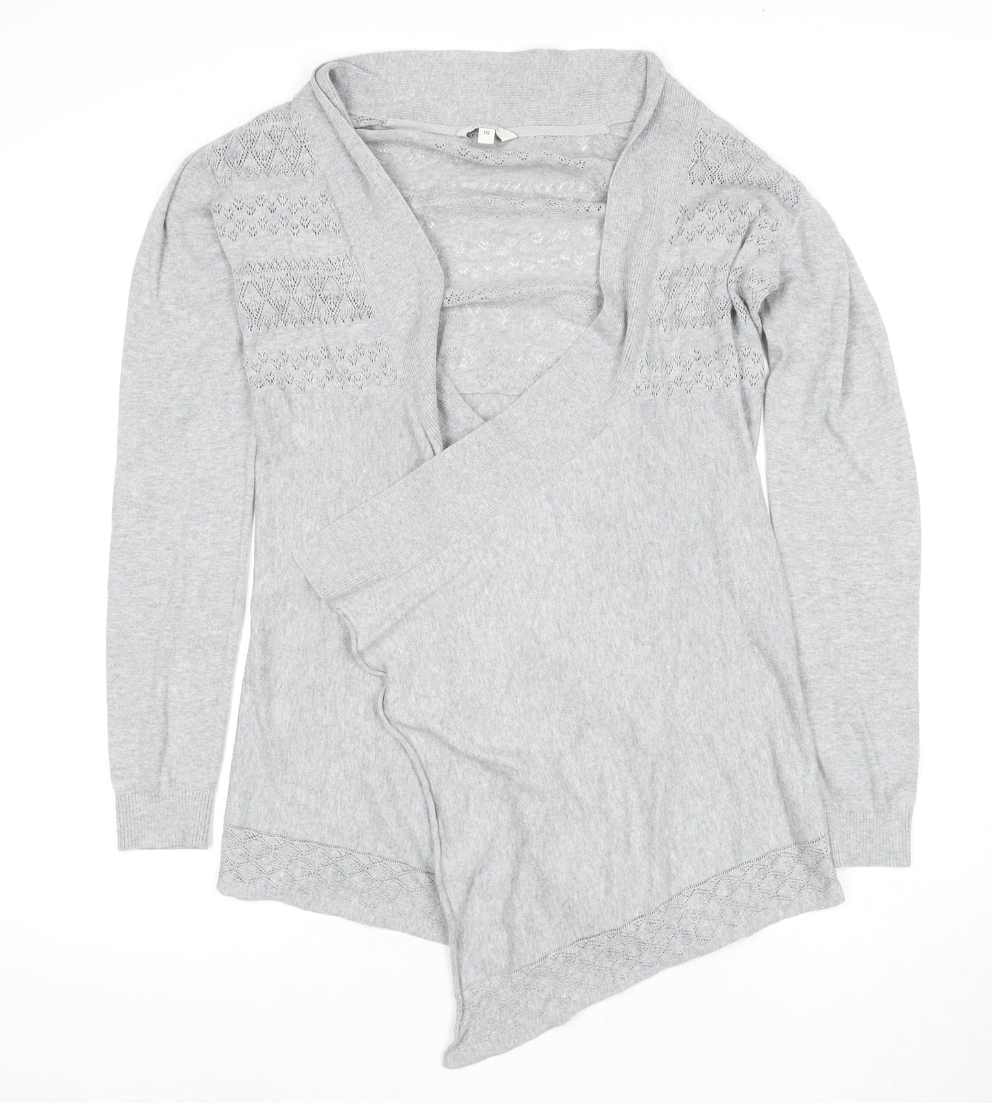 Womens UK Size 10 FatFace Grey Cardigan Jumper