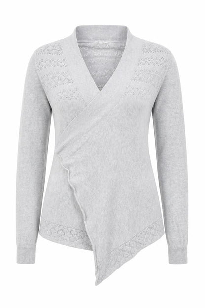 Womens UK Size 10 FatFace Grey Cardigan Jumper