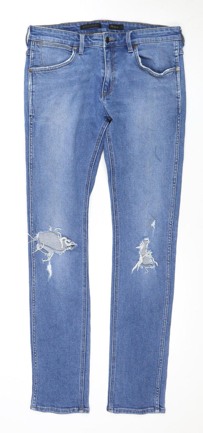Womens UK Size M Wrangler Regular Fit Straight Blue Jeans