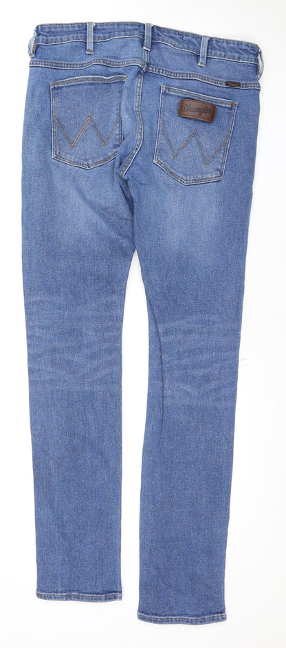 Womens UK Size M Wrangler Regular Fit Straight Blue Jeans