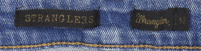 Womens UK Size M Wrangler Regular Fit Straight Blue Jeans
