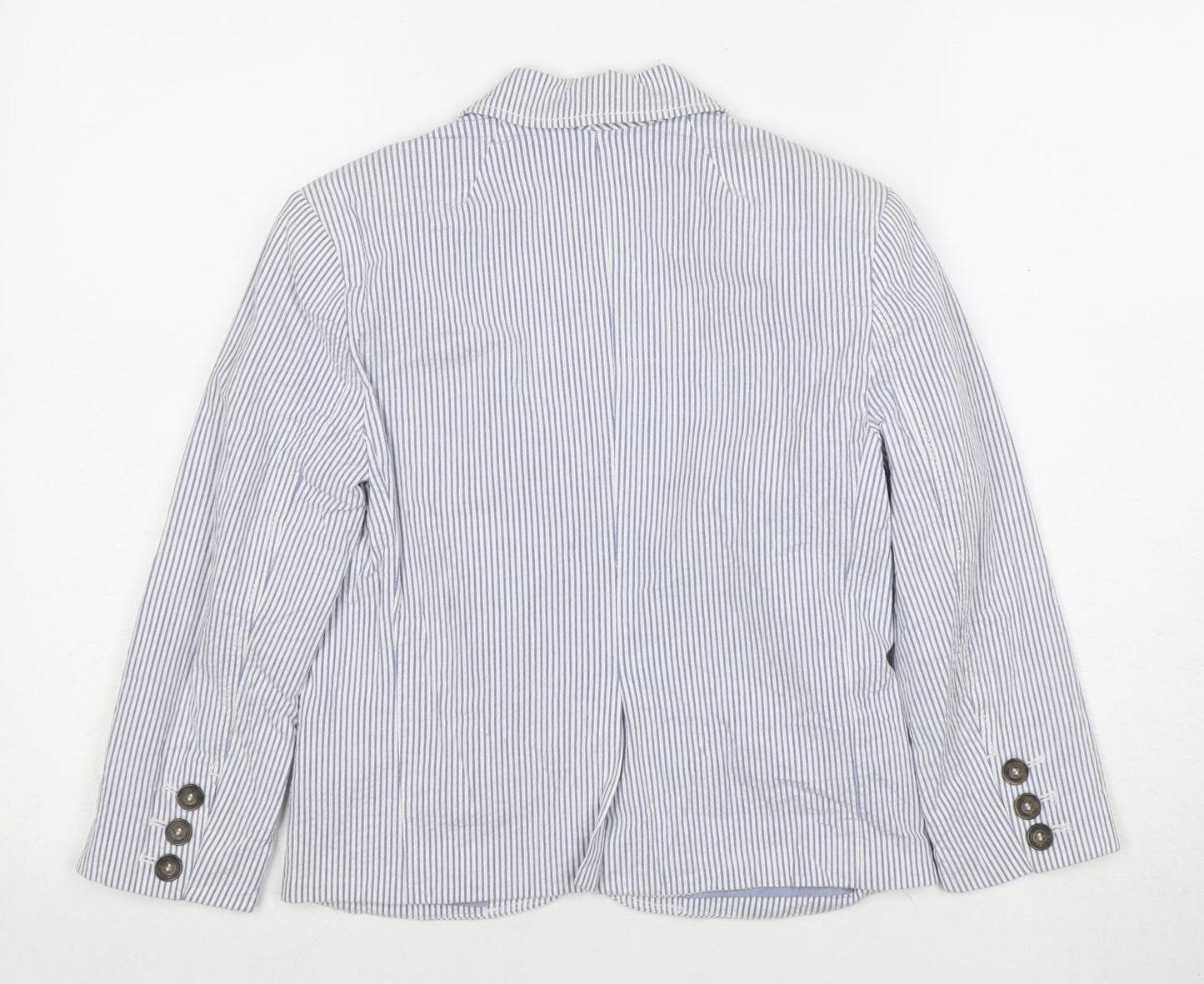 Abercrombie & Fitch Women's Blue XS Pinstripe Blazer