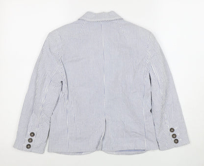 Abercrombie & Fitch Women's Blue XS Pinstripe Blazer