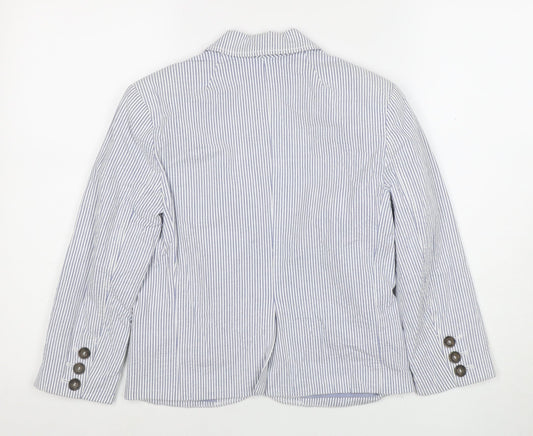 Abercrombie & Fitch Women's Blue XS Pinstripe Blazer