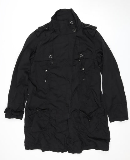 Womens UK Size 14 Red Herring Black Parka Coat