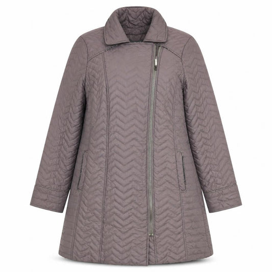 Womens UK Size 16 BHS Brown Quilted Coat
