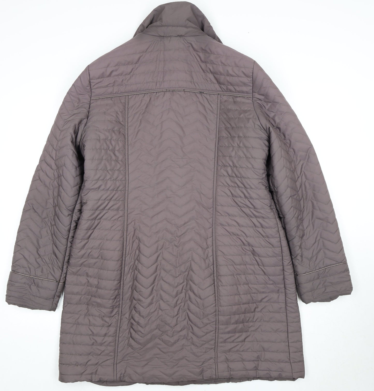 Womens UK Size 16 BHS Brown Quilted Coat