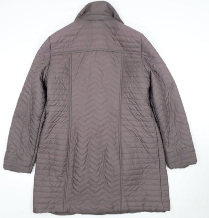 Womens UK Size 16 BHS Brown Quilted Coat