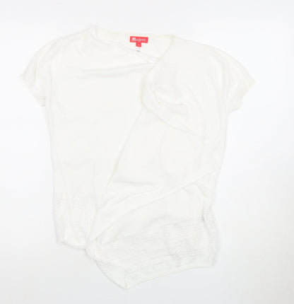 Womens UK Size M Monsoon White Basic T-Shirt