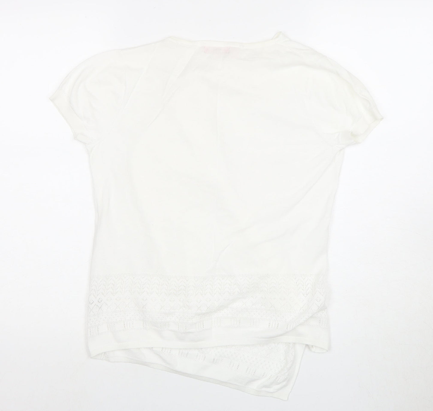 Womens UK Size M Monsoon White Basic T-Shirt
