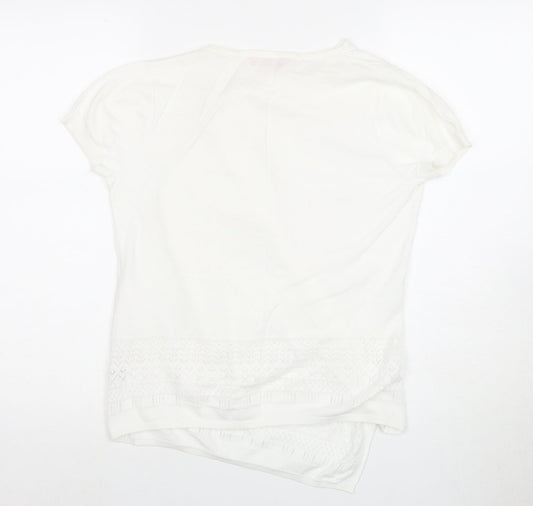 Womens UK Size M Monsoon White Basic T-Shirt