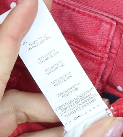 Primark Teens Red Polka Dot Straight Leg Jeans, S