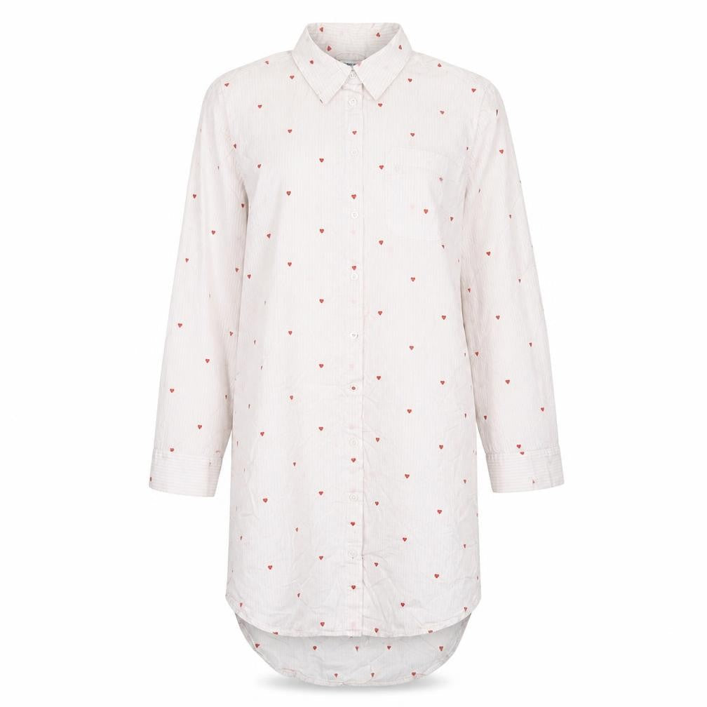 Lands' End Women's Petite White Polka Dot Shirt Dress
