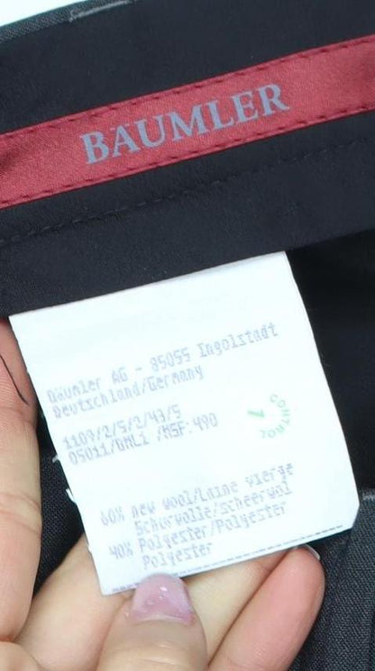 Bäumler Men's Black Dress Pants Size 42 Formal Trousers