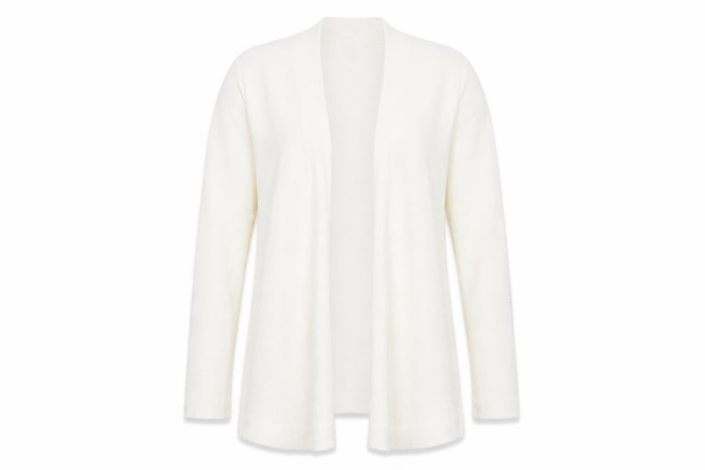 Womens UK Size S Lands' End White Cardigan Jumper
