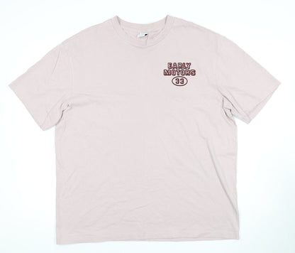 Mens UK Size L Bershka Beige  T-Shirt