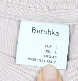 Mens UK Size L Bershka Beige  T-Shirt