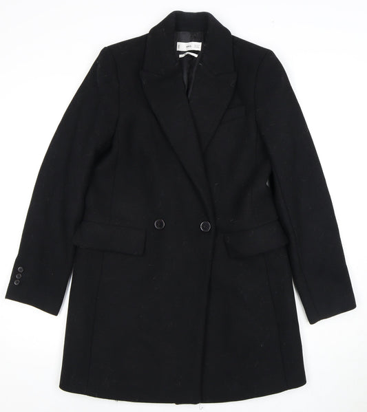 MNG Women's Black Wool Overcoat XS