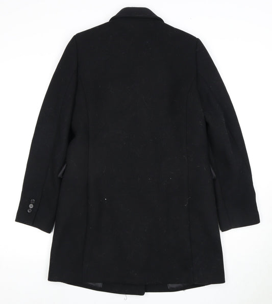 MNG Women's Black Wool Overcoat XS