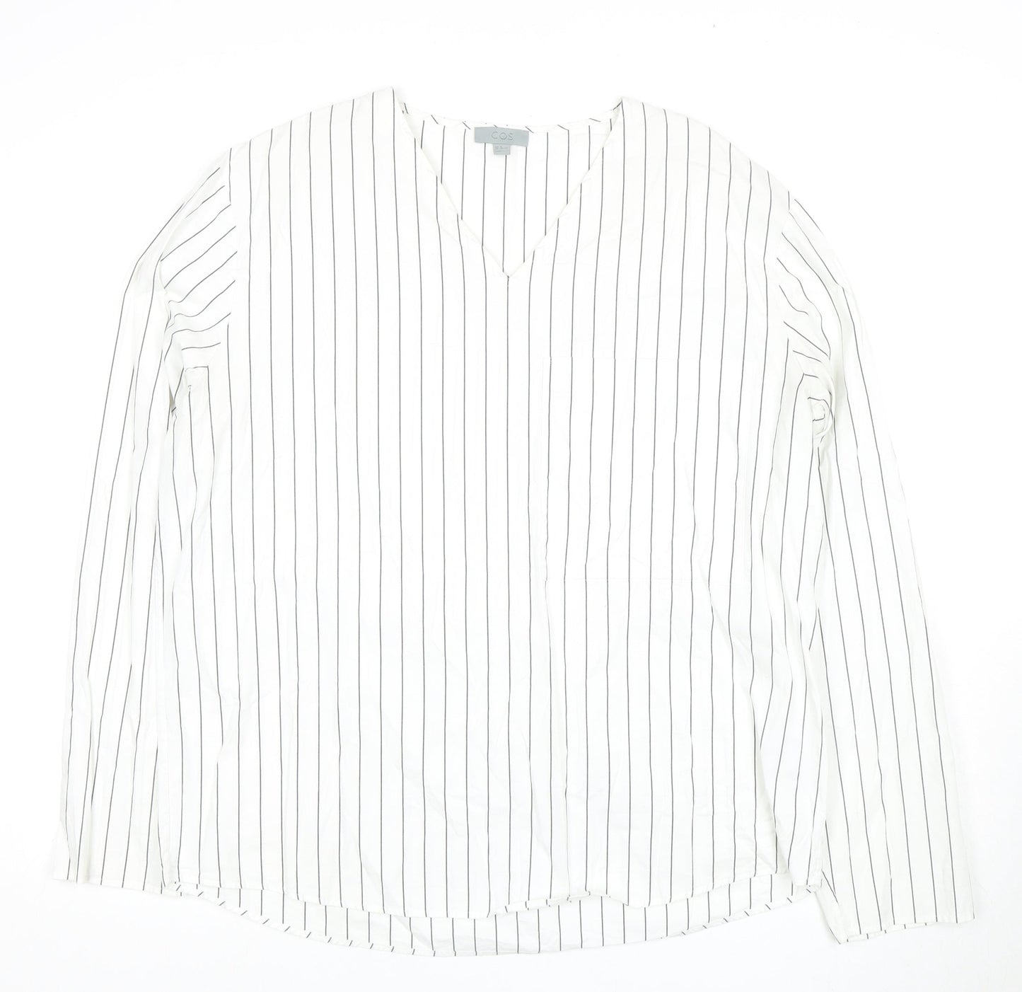 Womens UK Size 12 COS White Basic Blouse