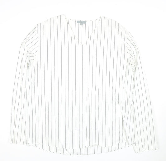Womens UK Size 12 COS White Basic Blouse