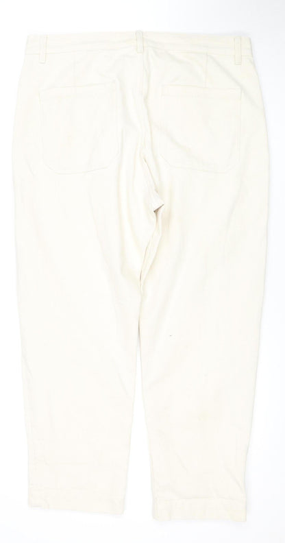 ZARA Men's Beige Denim Jeans, Size 34, Button Closure