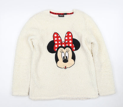 Disney Girls White Minnie Mouse Fleece Lounge Set 12-13 Years
