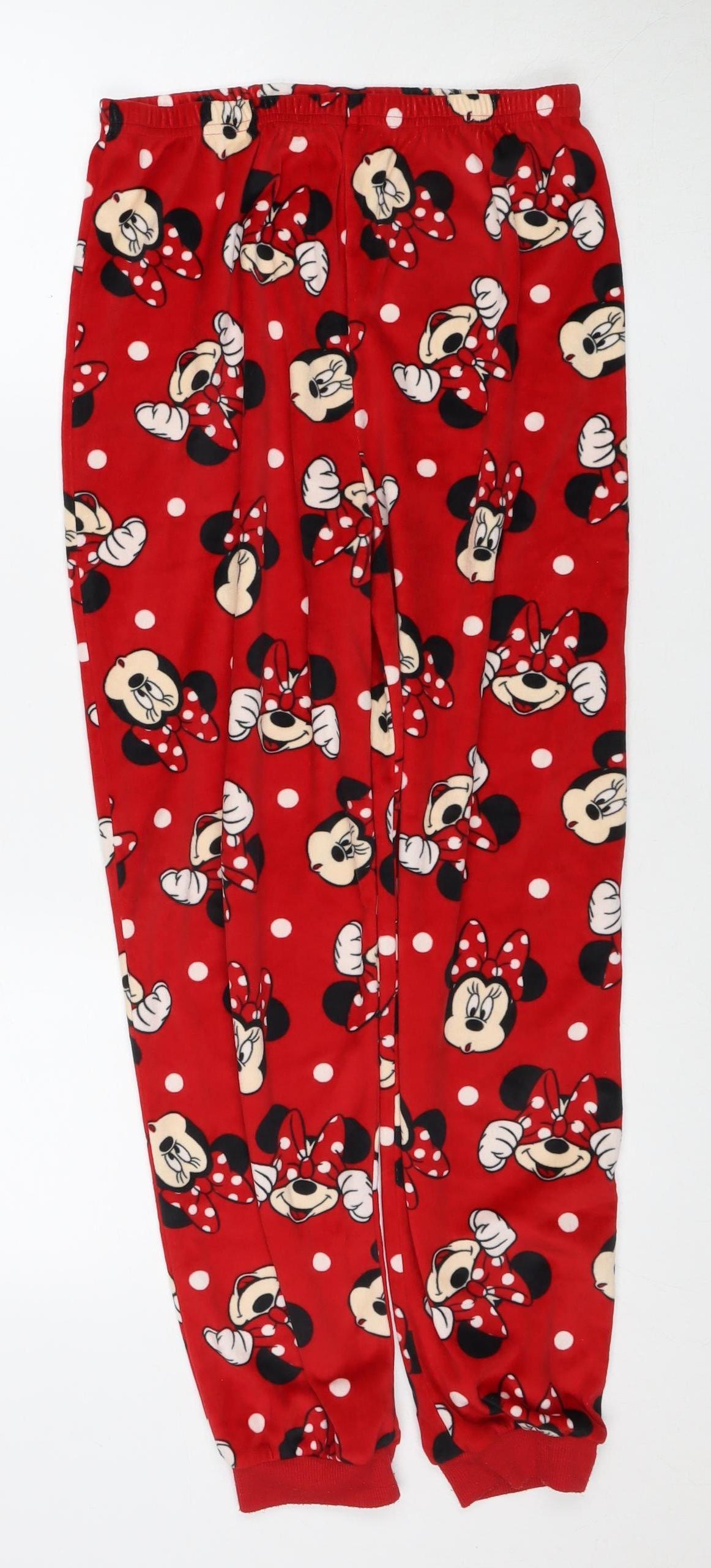 Disney Girls Red Minnie Mouse Pyjama Pants - Size M
