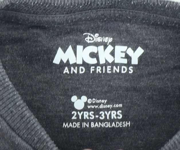 Disney Girls Grey Minnie Mouse Pullover Hoodie 2-3 Years