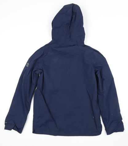 Regatta Boys Blue Rain Coat 2XL Waterproof Hooded Jacket