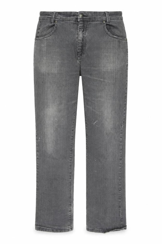 Nisko Women's Grey Straight Jeans Size 14 Distressed