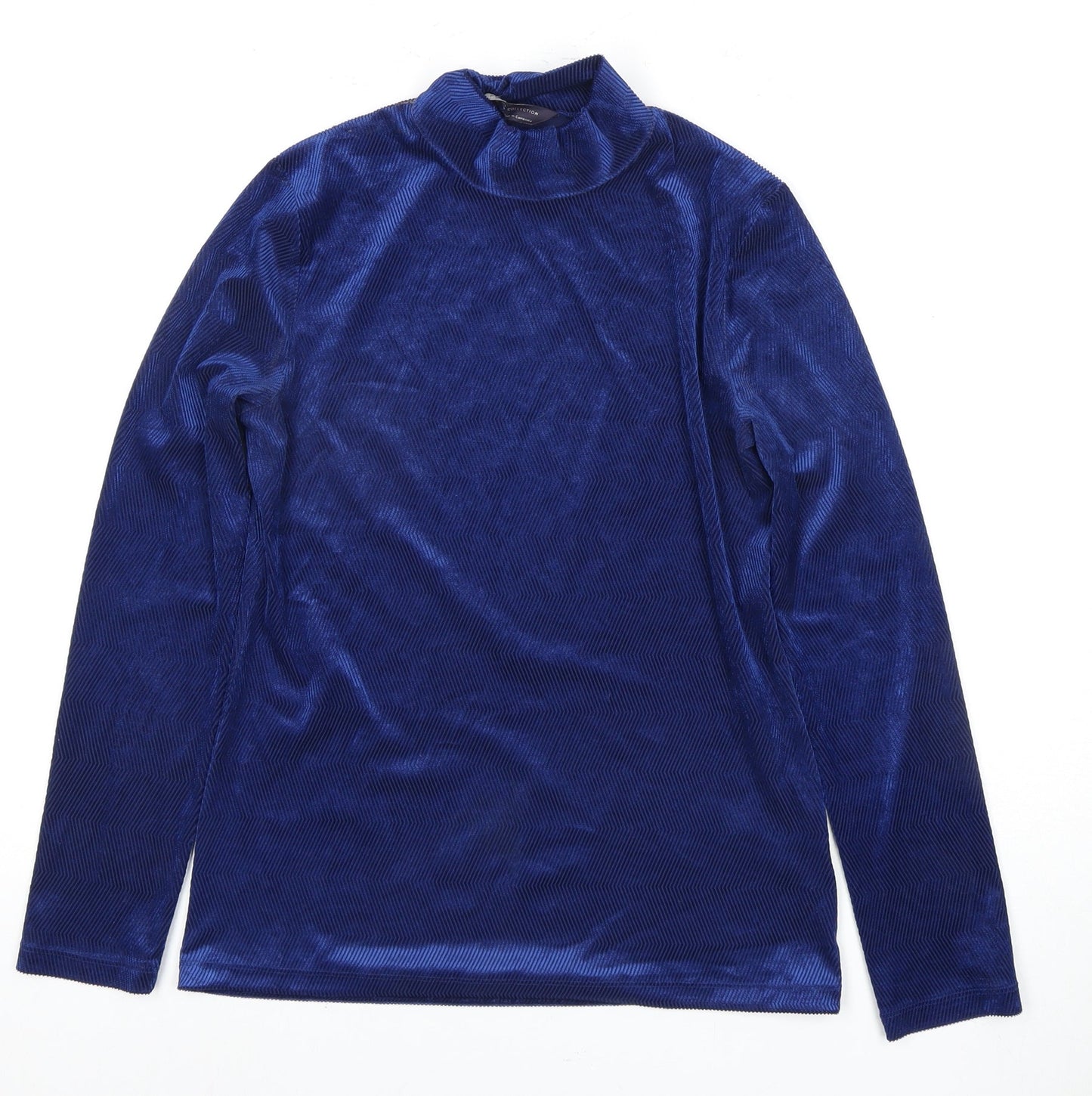 Womens UK Size 8 Marks and Spencer Blue Basic T-Shirt