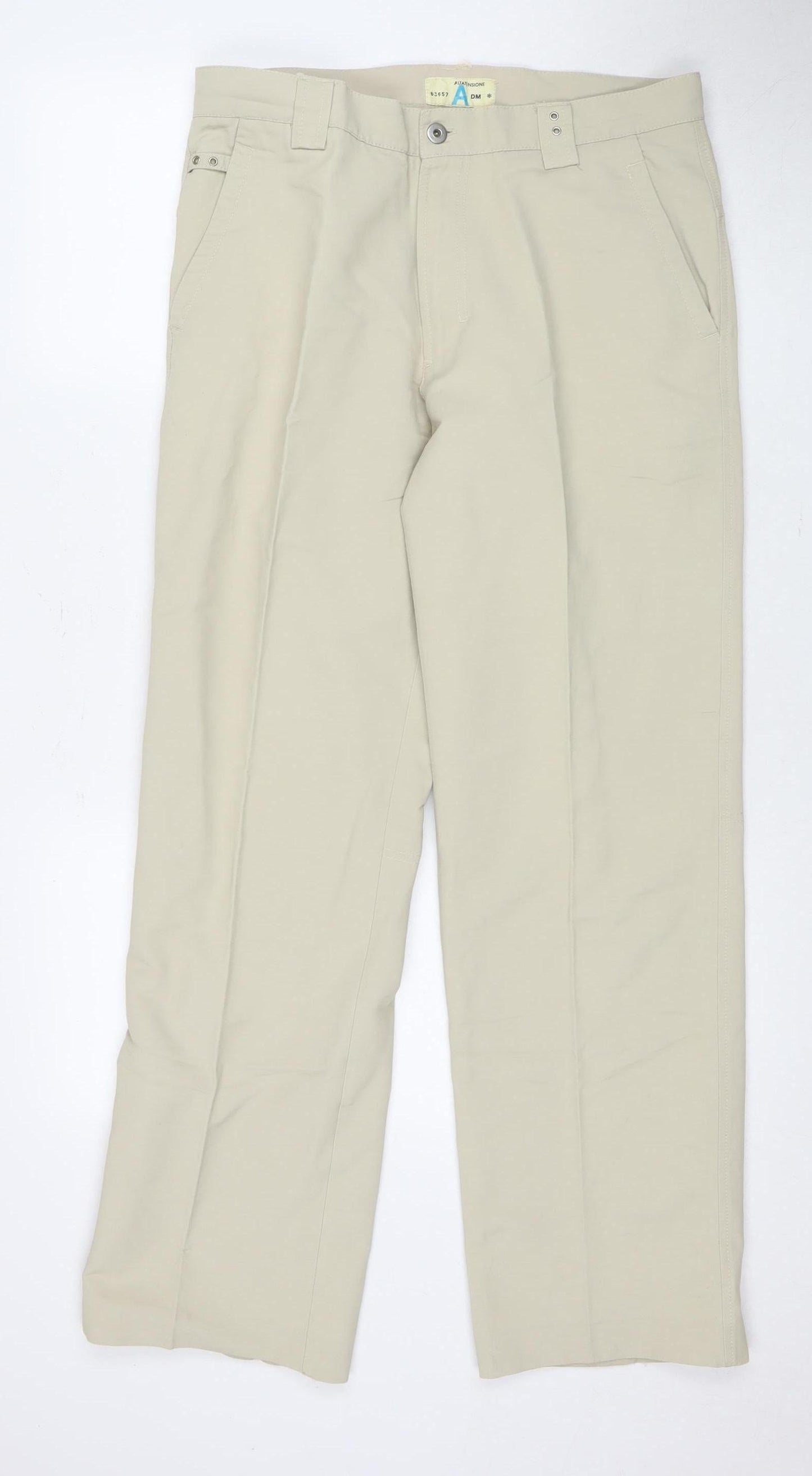 Altatensione Men's Beige Trousers Size 50