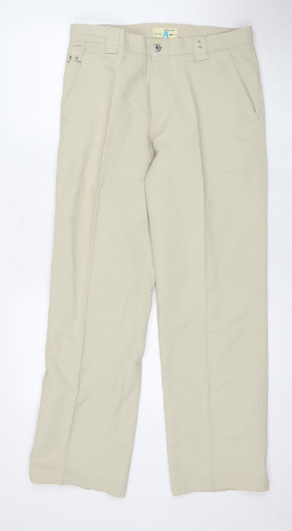 Altatensione Men's Beige Trousers Size 50