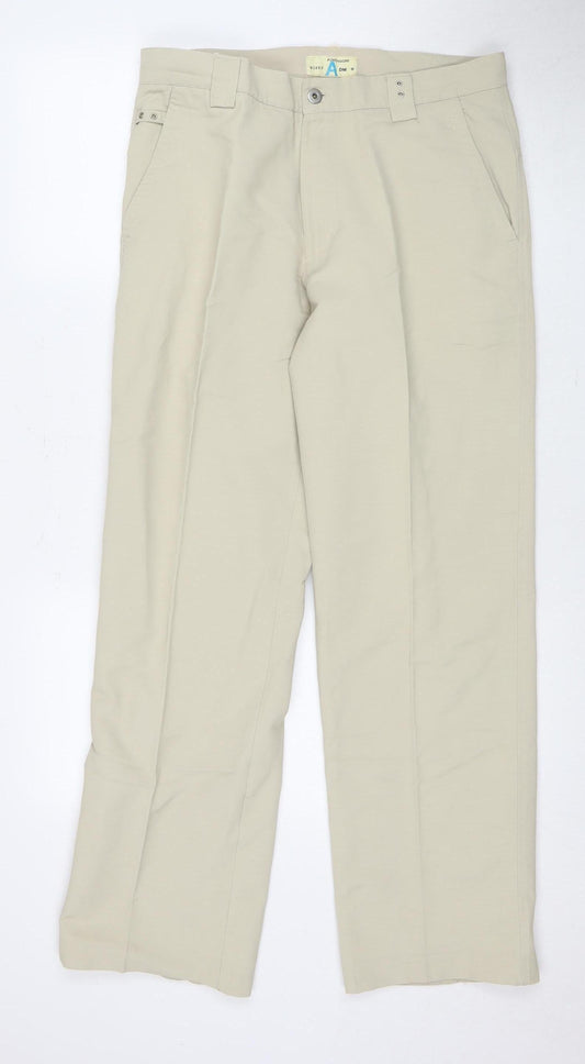 Altatensione Men's Beige Trousers Size 50