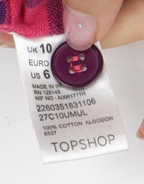 Womens UK Size 10 Topshop Mini  Skirt
