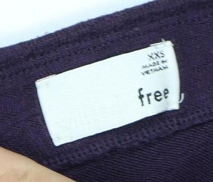 Free Women's Purple Skirt Size 2XS Stylish Stretch