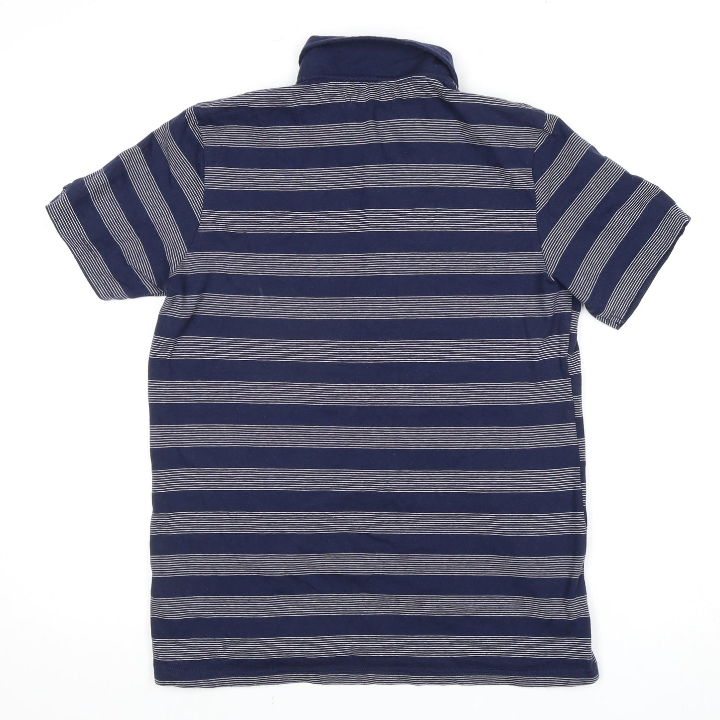 Firetrap Men's Blue Striped Polo Shirt M