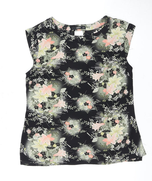 Womens UK Size 10 Oasis Black Camisole Blouse
