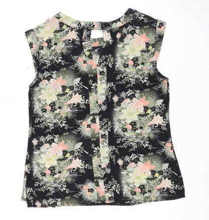 Womens UK Size 10 Oasis Black Camisole Blouse