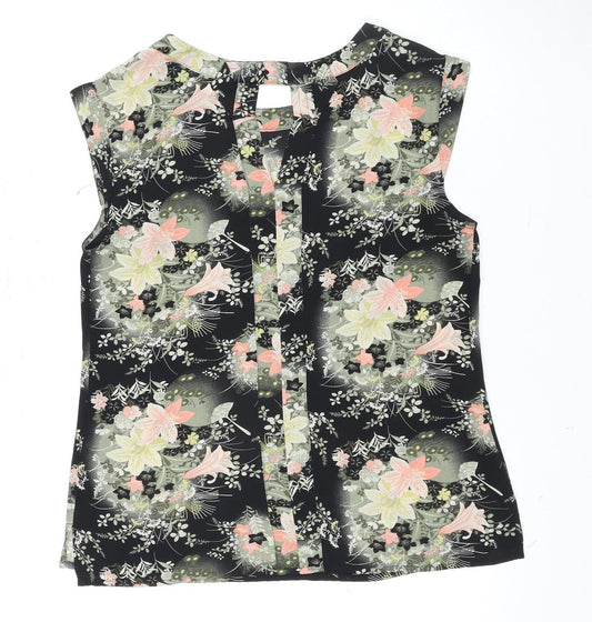 Womens UK Size 10 Oasis Black Camisole Blouse