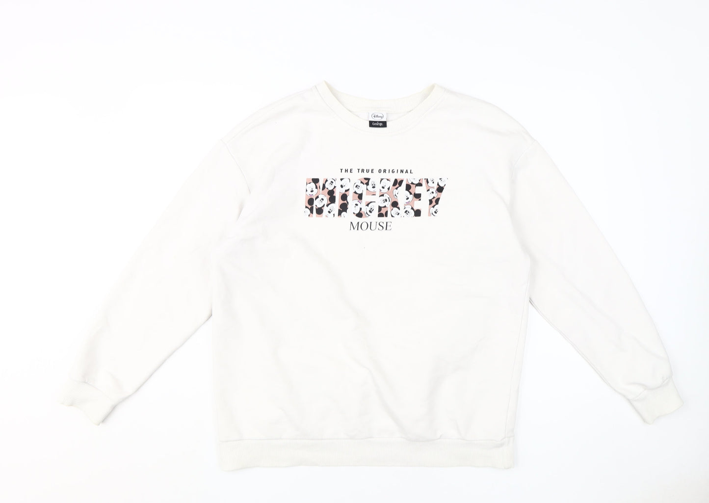 Womens UK Size M Disney White Pullover Sweatshirt
