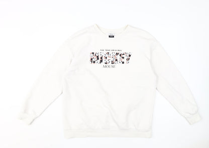 Womens UK Size M Disney White Pullover Sweatshirt