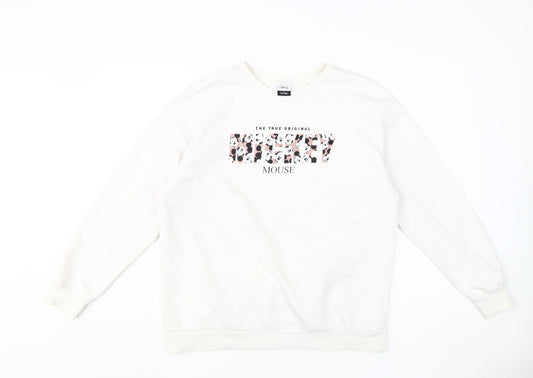 Womens UK Size M Disney White Pullover Sweatshirt