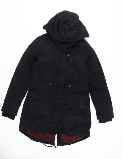 Womens UK Size M VILA Black Parka Coat