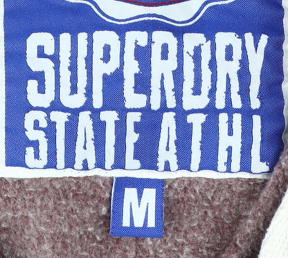 Superdry Men's Red Hoodie M Full Zip Fleece