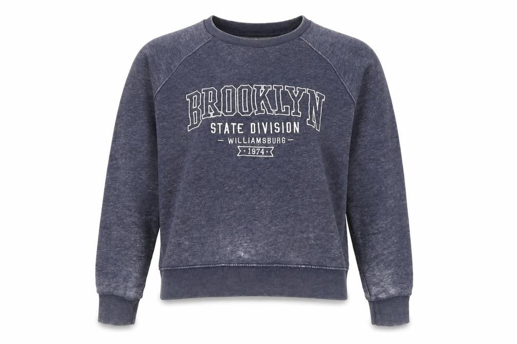 Front view of Next unisex adults blue pullover sweatshirt, size 12