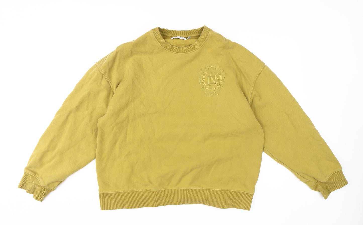 Topman Men's Gold Pullover Sweatshirt - Medium