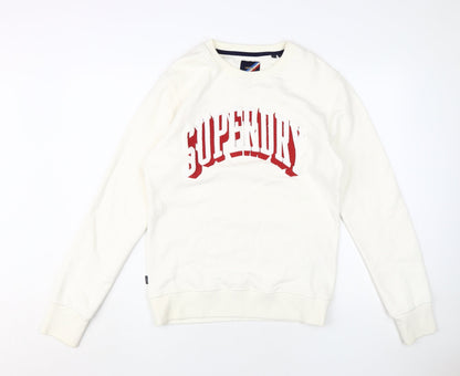Superdry Men's White Pullover Sweatshirt S